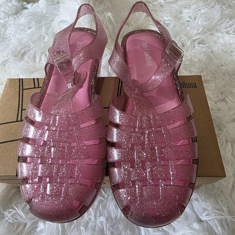 Mini Melissa Pink Jelly Sandals